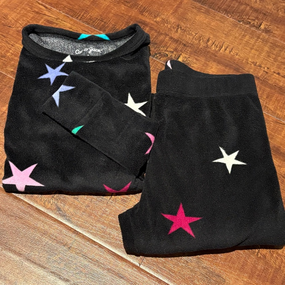 Cat & Jack Black Star Cuddle Pajamas